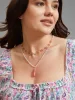 Natural Stone Layered Necklace sold by Bloomchic