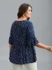 Dots Print Tiered Round Neck Shirt sold by Bloomchic