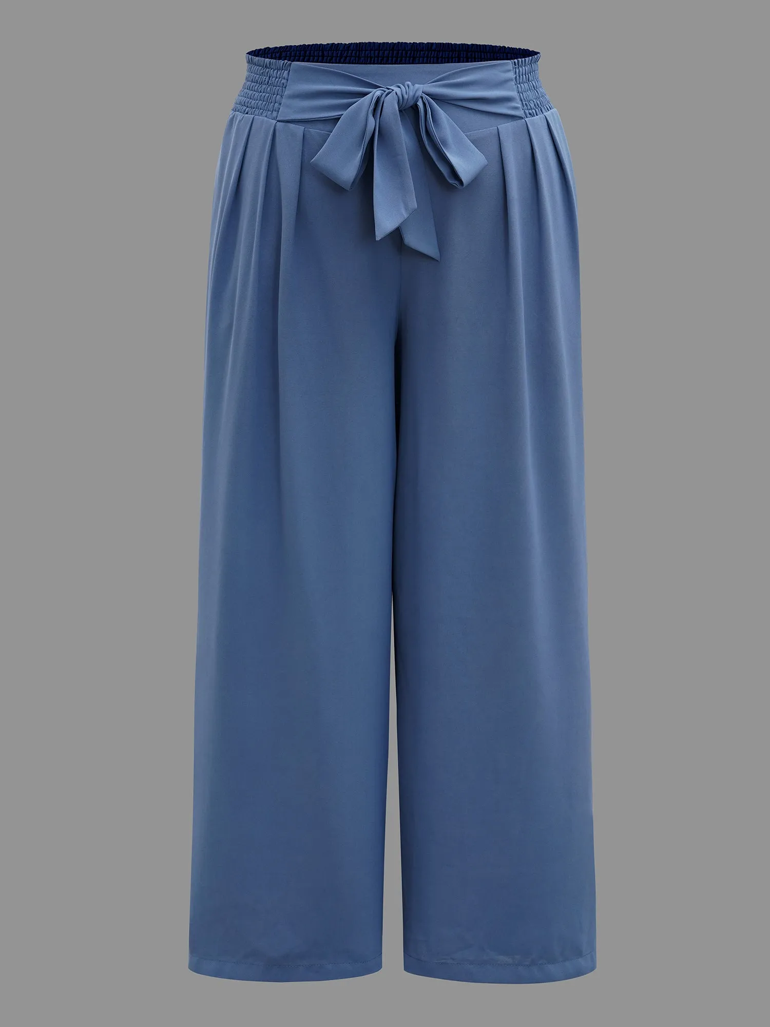 Smocked Waist-Tie Flared Pants sold by Bloomchic product image thumbnail 5