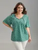 Ditsy Floral Print Half Sleeve Shirt sold by Bloomchic