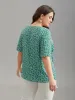 Ditsy Floral Print Half Sleeve Shirt sold by Bloomchic