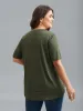 V-Neck Half-Sleeve T-Shirt sold by Bloomchic