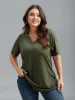 V-Neck Half-Sleeve T-Shirt sold by Bloomchic