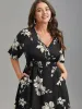 Silhouette Floral Print Shirred Waist Midi Dress sold by Bloomchic