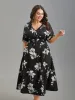 Silhouette Floral Print Shirred Waist Midi Dress sold by Bloomchic