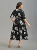 Silhouette Floral Print Shirred Waist Midi Dress sold by Bloomchic