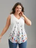 Blooming Flowers Print Stretchy Vest sold by Bloomchic
