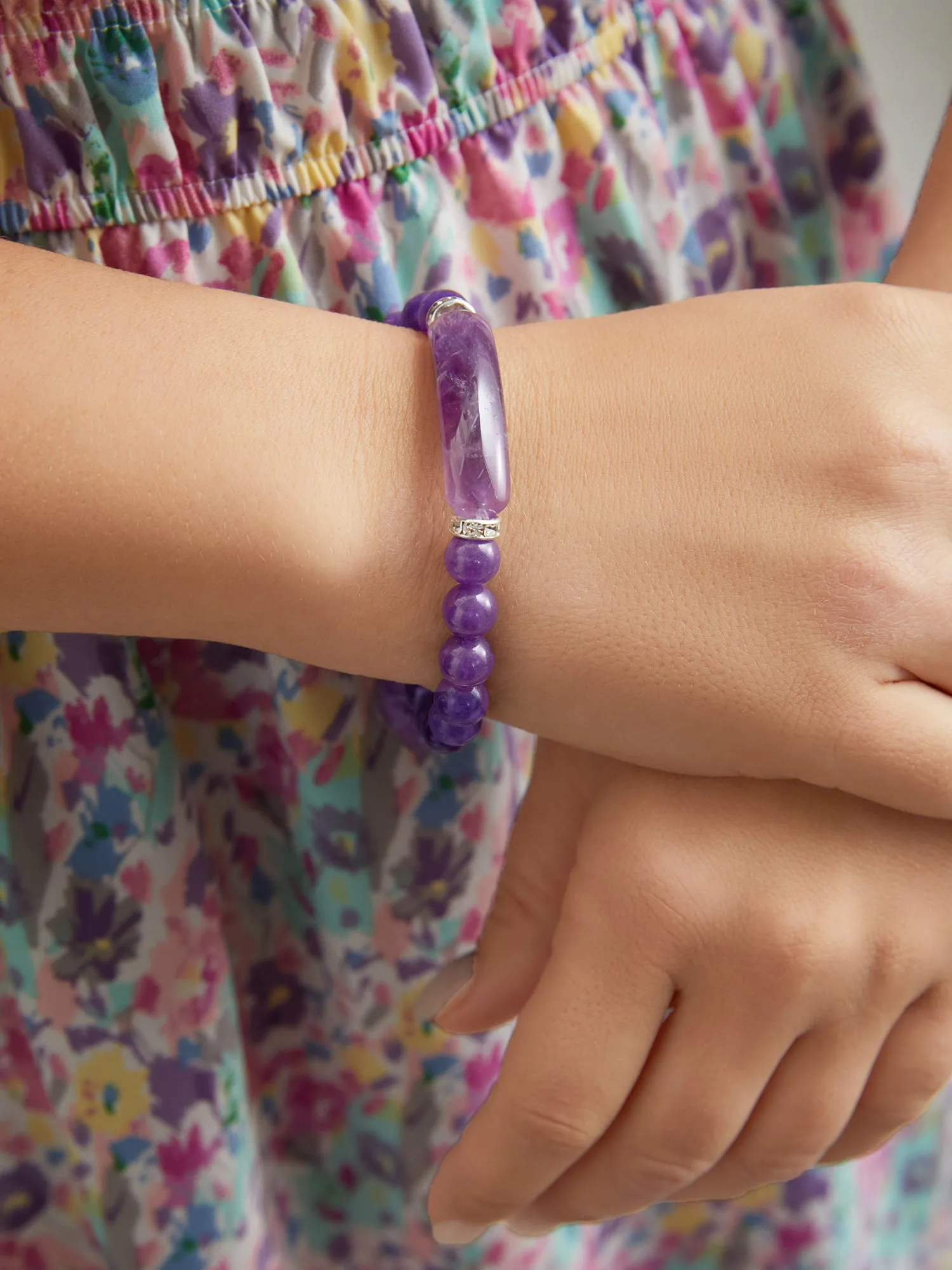 Natural Stone Heart Charm Bracelet sold by Bloomchic product image thumbnail 5