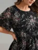 Floral Print Stretchy-Waist Lined Shirt sold by Bloomchic