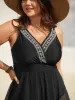 Embroidered Boho Print Surplice Neck Swim Dress sold by Bloomchic