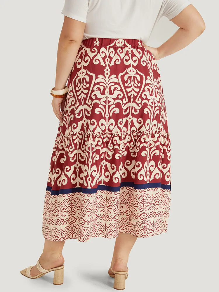 Bandana Print Elastic Waist Pocket Skirt sold by Bloomchic product image thumbnail 5