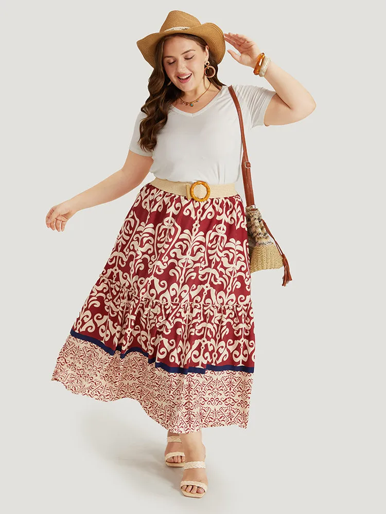 Bandana Print Elastic Waist Pocket Skirt sold by Bloomchic product image thumbnail 4