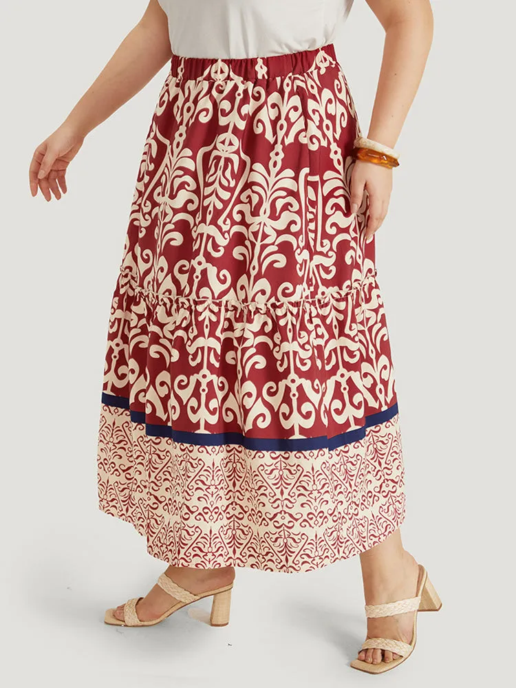 Bandana Print Elastic Waist Pocket Skirt sold by Bloomchic product image thumbnail 2