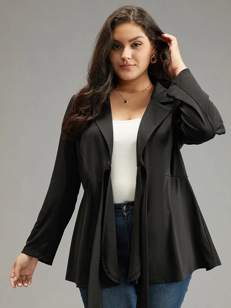 Suit Collar Knot Ruffle Hem Blazer sold by Bloomchic product image thumbnail 3