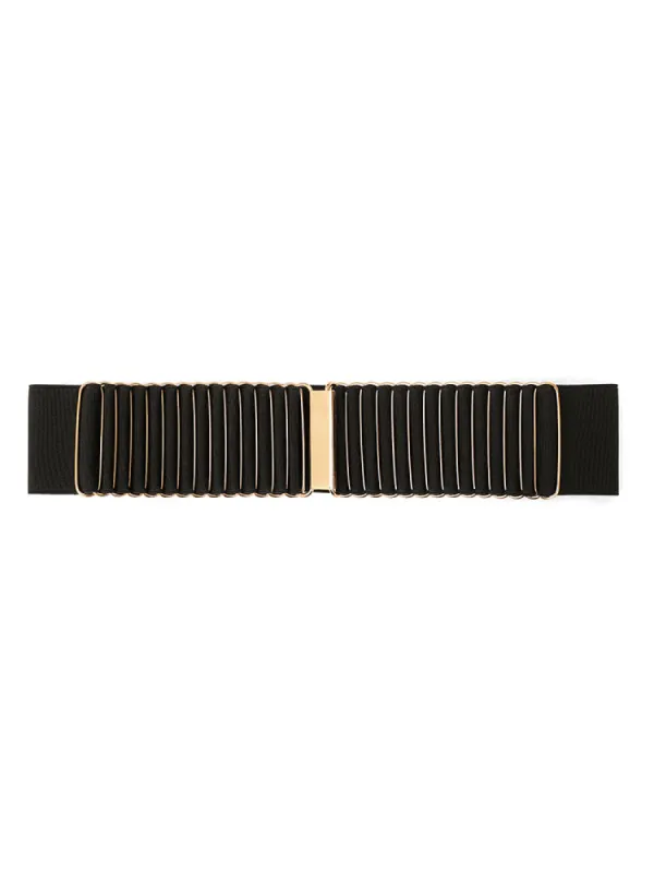 Metal Buckle Detail Elastic Belt sold by Bloomchic