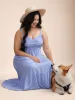 Striped Smocked Tiered Maxi Dress sold by Bloomchic
