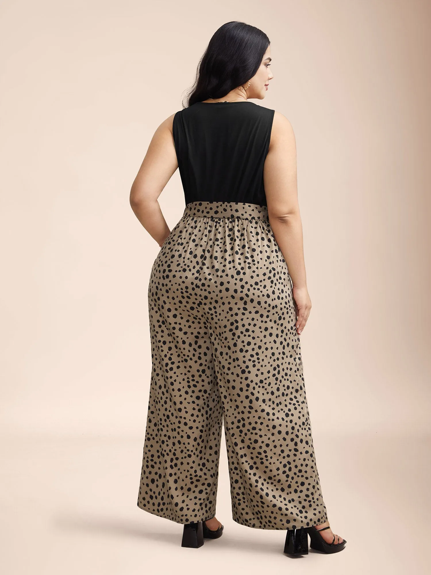 Spliced Belted Pockets Contrast Jumpsuit sold by Bloomchic product image thumbnail 4
