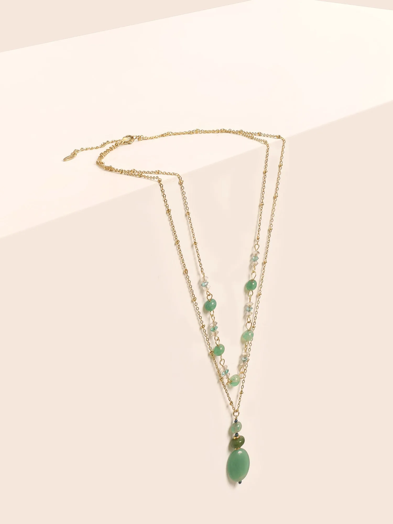 Natural Stone Layered Necklace sold by Bloomchic product image thumbnail 5