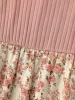 Floral Color Contrast Ribbed Pockets Maxi Dress sold by Bloomchic
