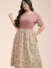 Floral Color Contrast Ribbed Pockets Maxi Dress sold by Bloomchic
