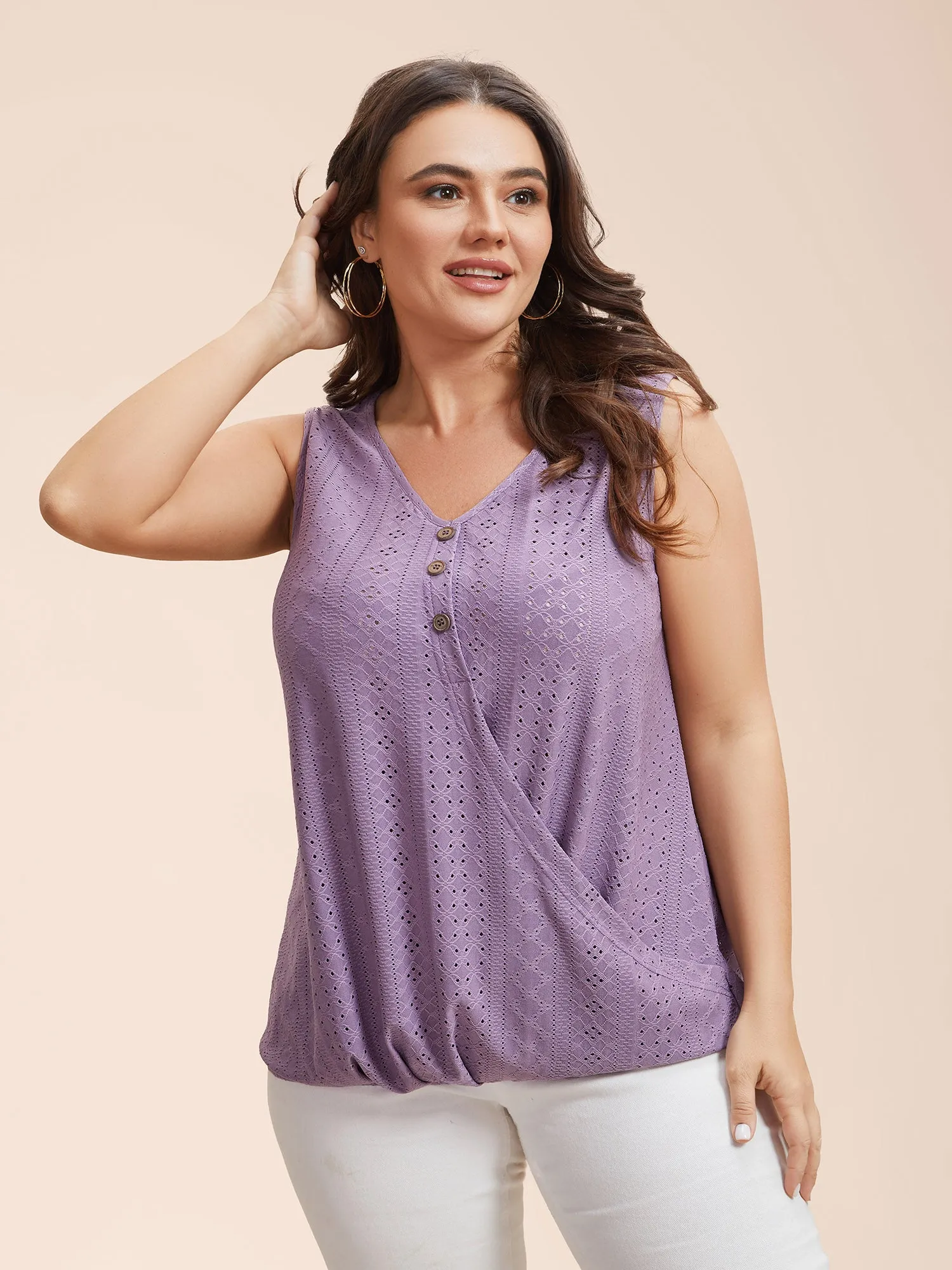 Textured Button-Front Vest sold by Bloomchic product image thumbnail 3