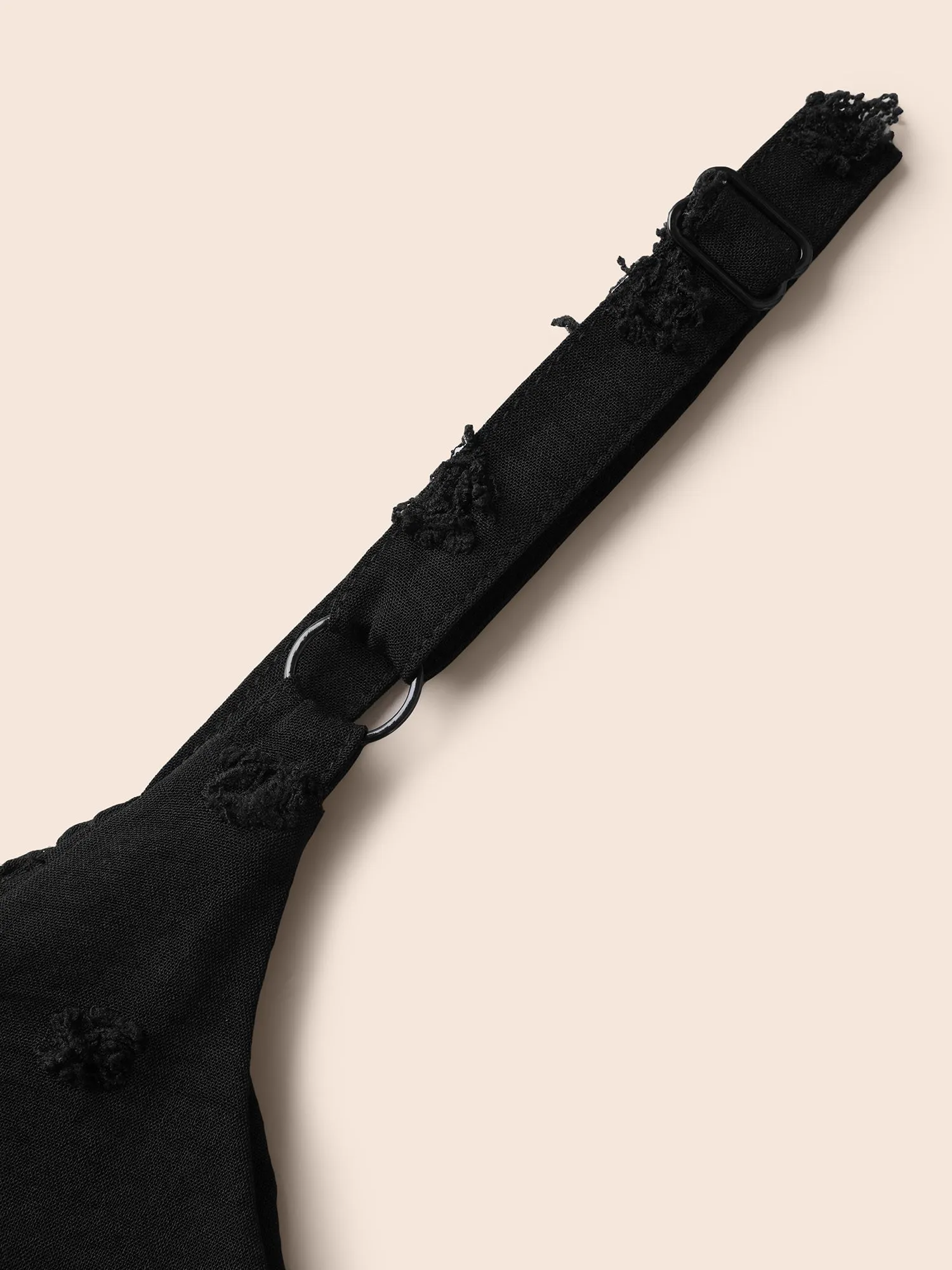 Textured Cami Plunging Back Flared Jumpsuit sold by Bloomchic product image thumbnail 5