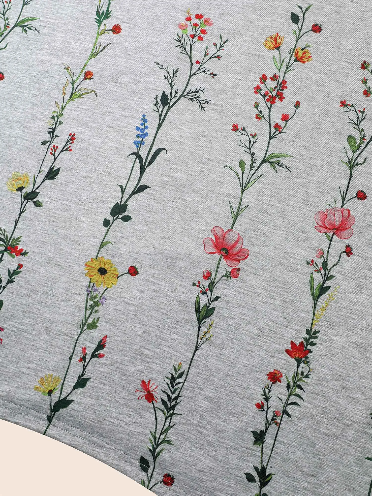 Stretchy Hi-Low Hem Floral T-Shirt sold by Bloomchic product image thumbnail 5