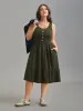 Supersoft Stretchy Waist Pockets Midi Dress sold by Bloomchic