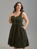 Supersoft Stretchy Waist Pockets Midi Dress sold by Bloomchic