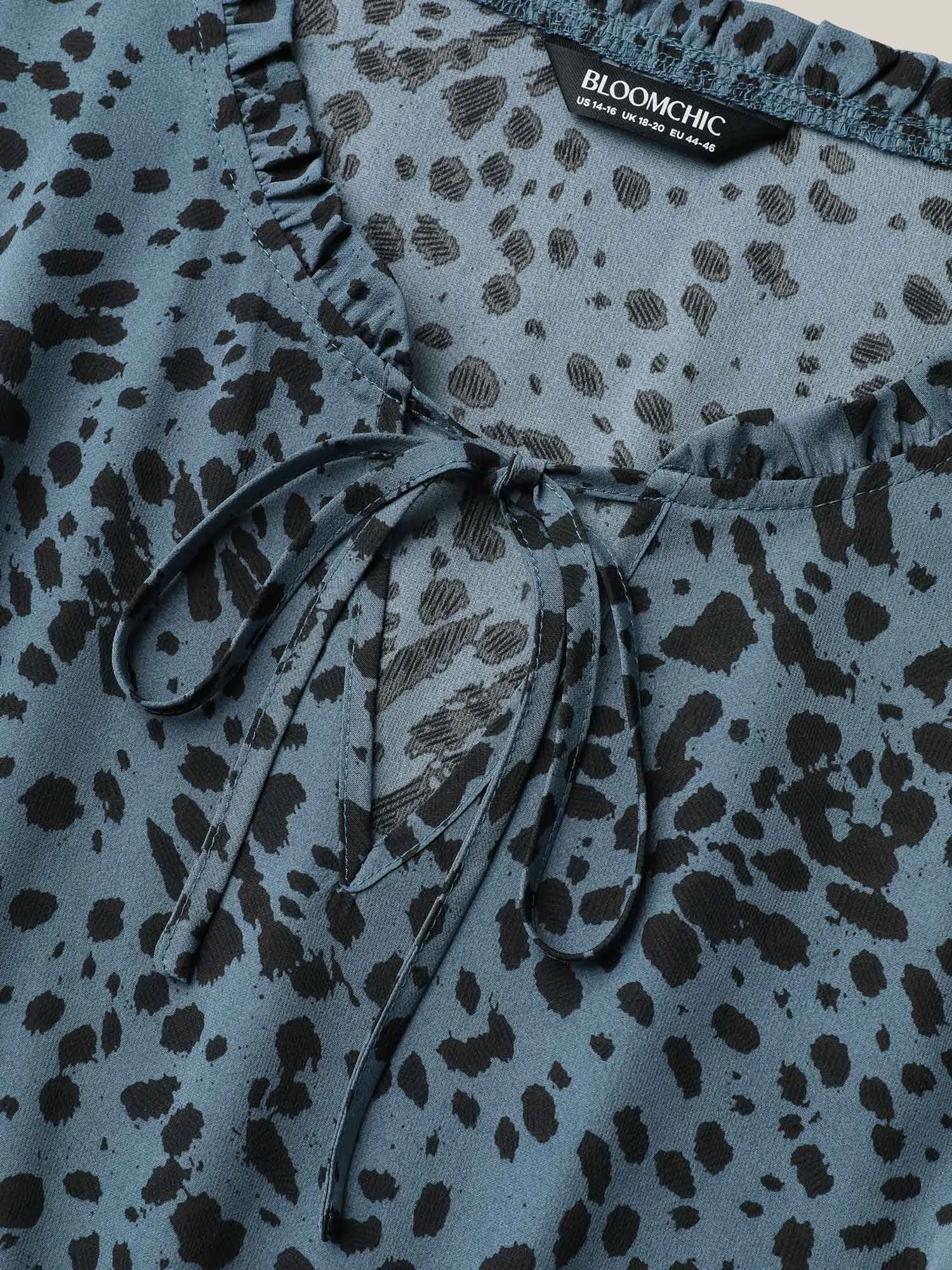 Animal Print Tied Tiered Midi Dress sold by Bloomchic product image thumbnail 5