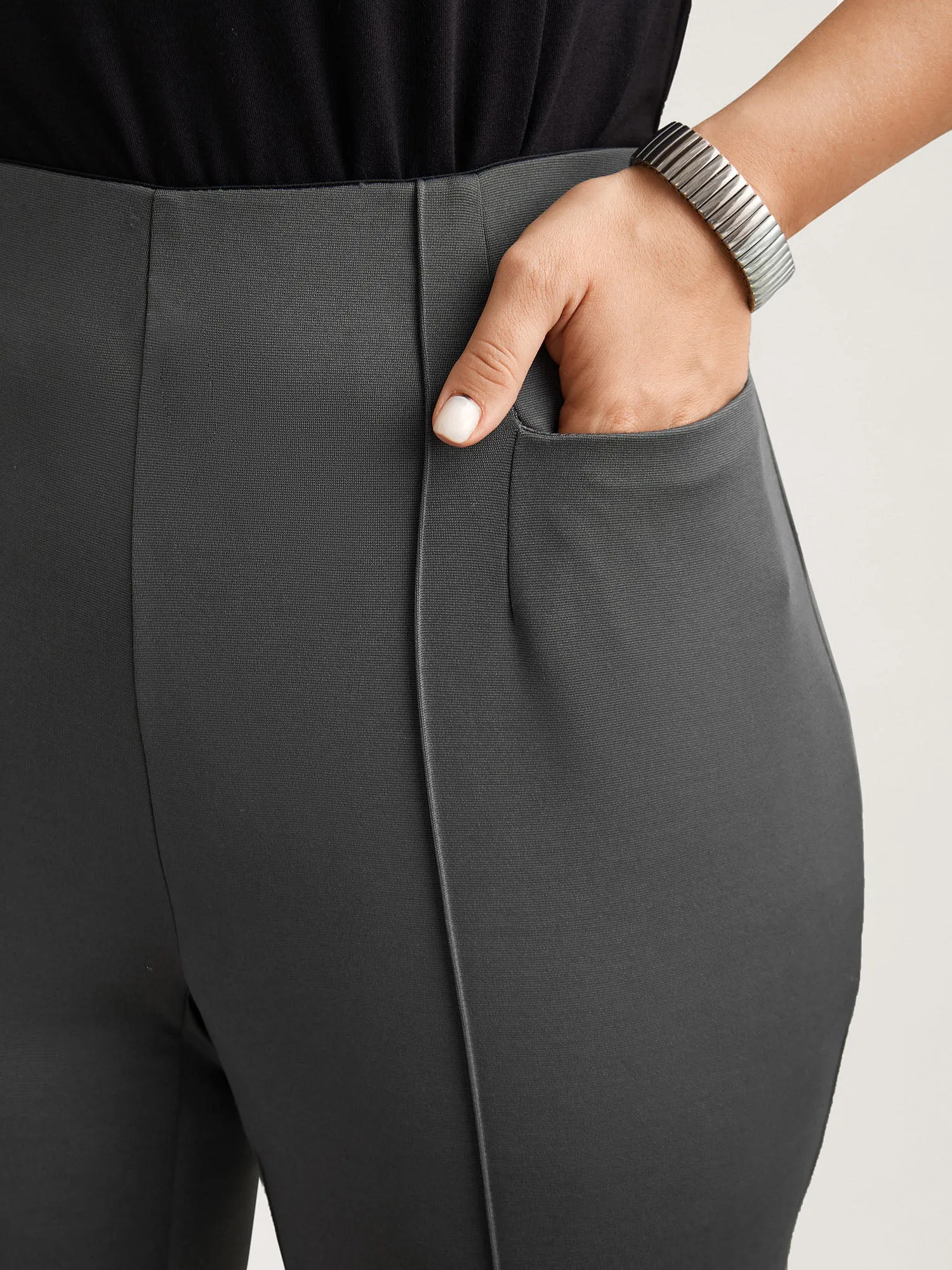 Heather No-Seam Skinny-Fit Pants sold by Bloomchic product image thumbnail 3