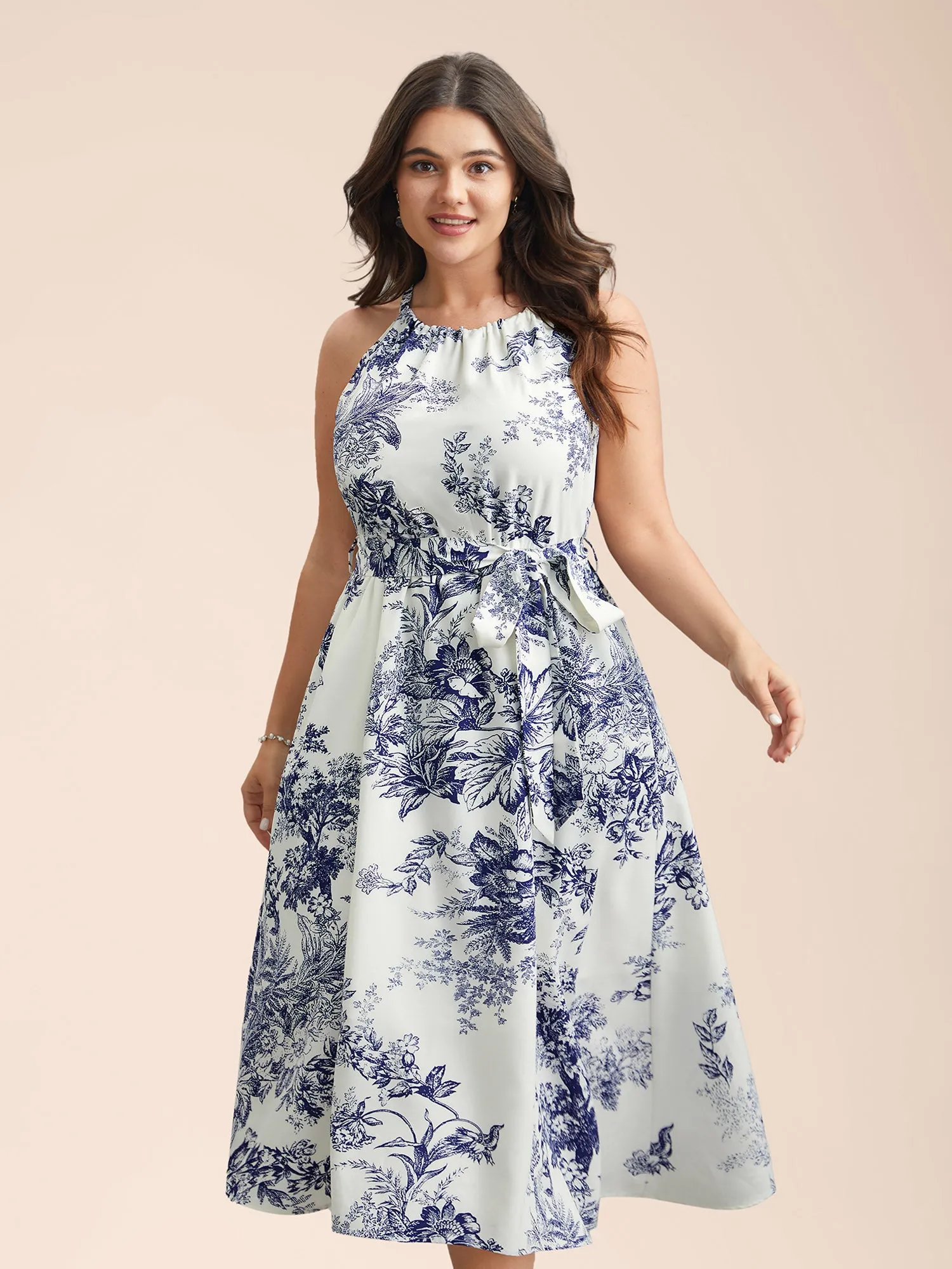Spring Time Florals Sleeveless Midi Dress sold by Bloomchic product image thumbnail 4
