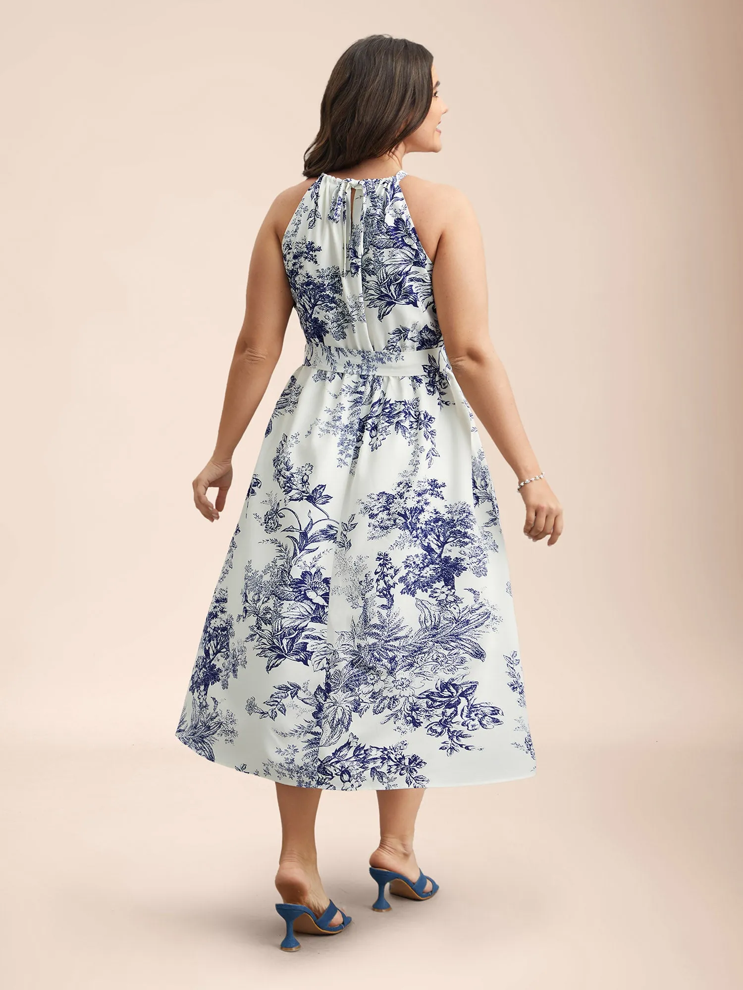 Spring Time Florals Sleeveless Midi Dress sold by Bloomchic product image thumbnail 5