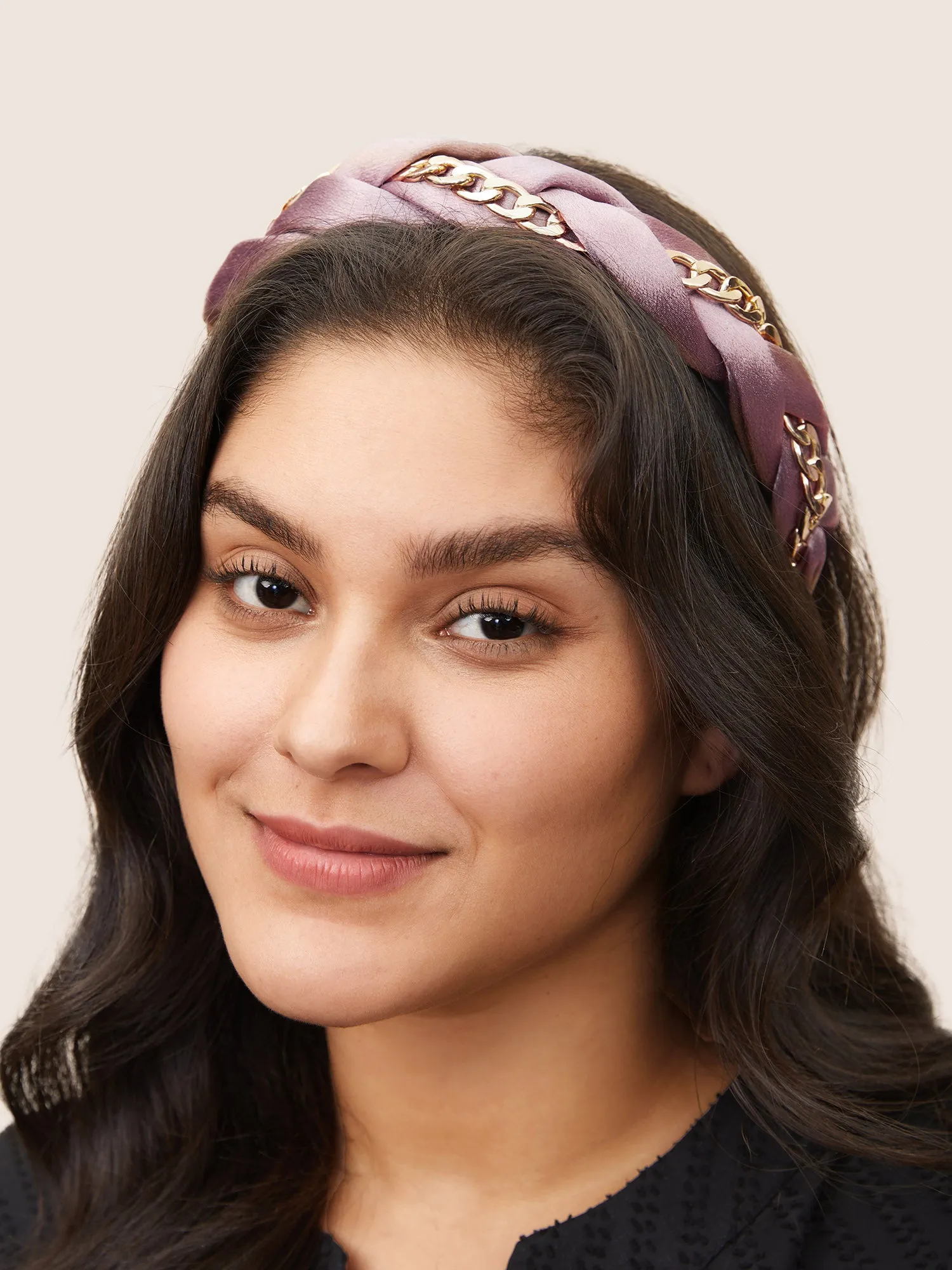 Metal Chain Detail Twist Headband sold by Bloomchic product image thumbnail 4