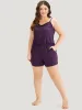 Lace Panel Patchwork Cami Sleep Jumpsuit sold by Bloomchic