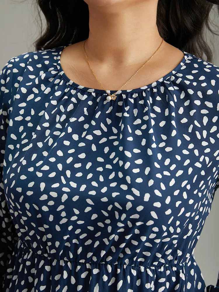 Geometric Print Plicated Detail Pocket Dress sold by Bloomchic product image thumbnail 5