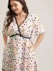 Multi-Color Polka Dots Lined Tiered Midi Dress sold by Bloomchic