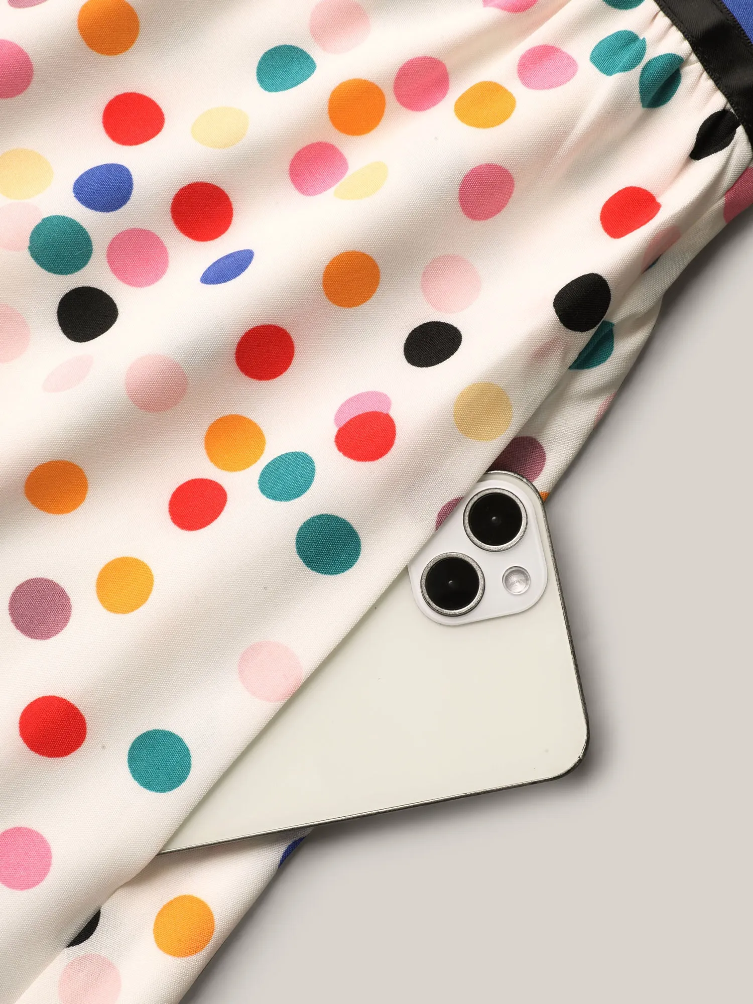 Multi-Color Polka Dots Lined Tiered Midi Dress sold by Bloomchic product image thumbnail 5