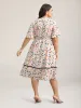 Multi-Color Polka Dots Lined Tiered Midi Dress sold by Bloomchic