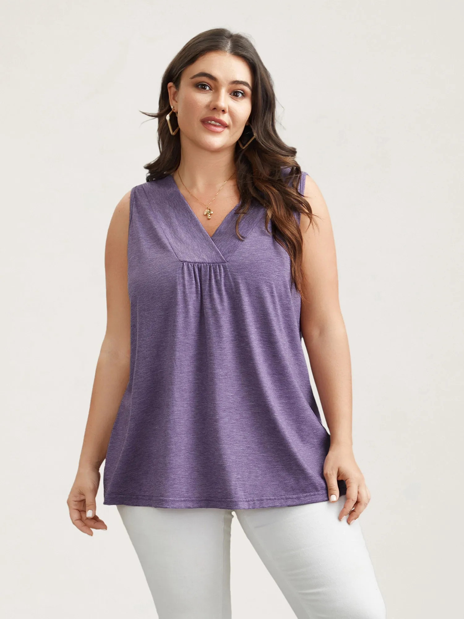 Solid Pleat Front V-Neck Vest sold by Bloomchic product image thumbnail 3