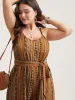 Boho Stripes Belted Straight Leg Jumpsuit sold by Bloomchic