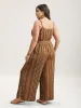 Boho Stripes Belted Straight Leg Jumpsuit sold by Bloomchic
