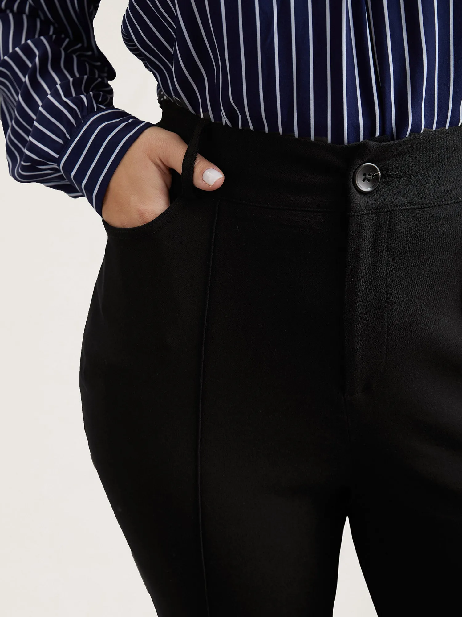 Stretchy Fabric Seamed Skinny-Fit Pants sold by Bloomchic product image thumbnail 5