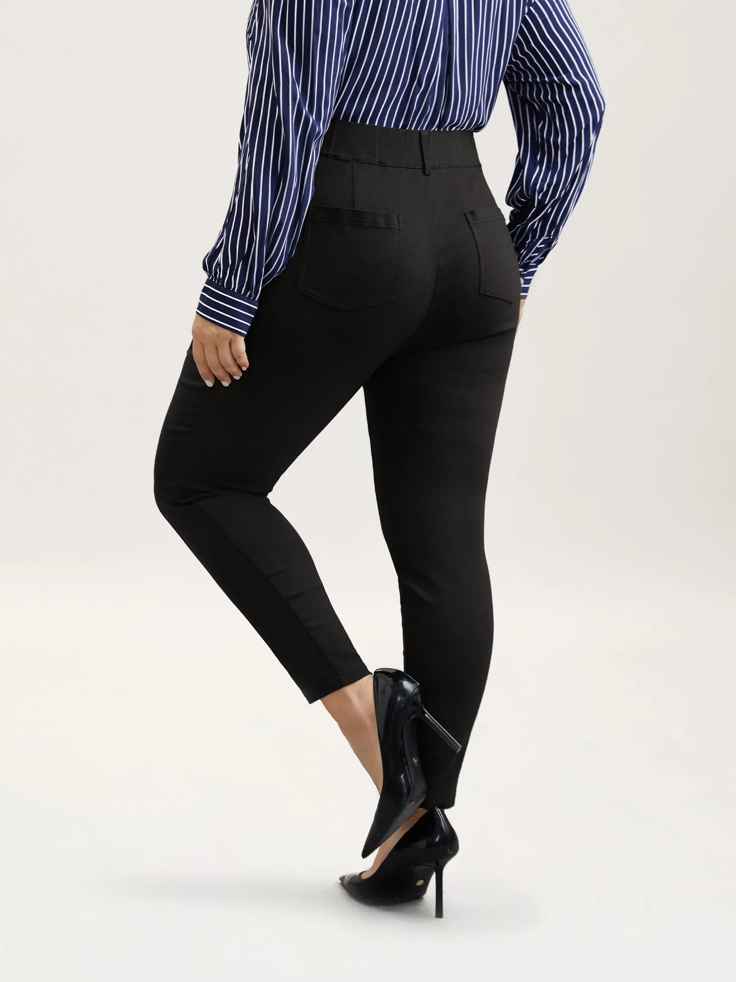 Stretchy Fabric Seamed Skinny-Fit Pants sold by Bloomchic product image thumbnail 4