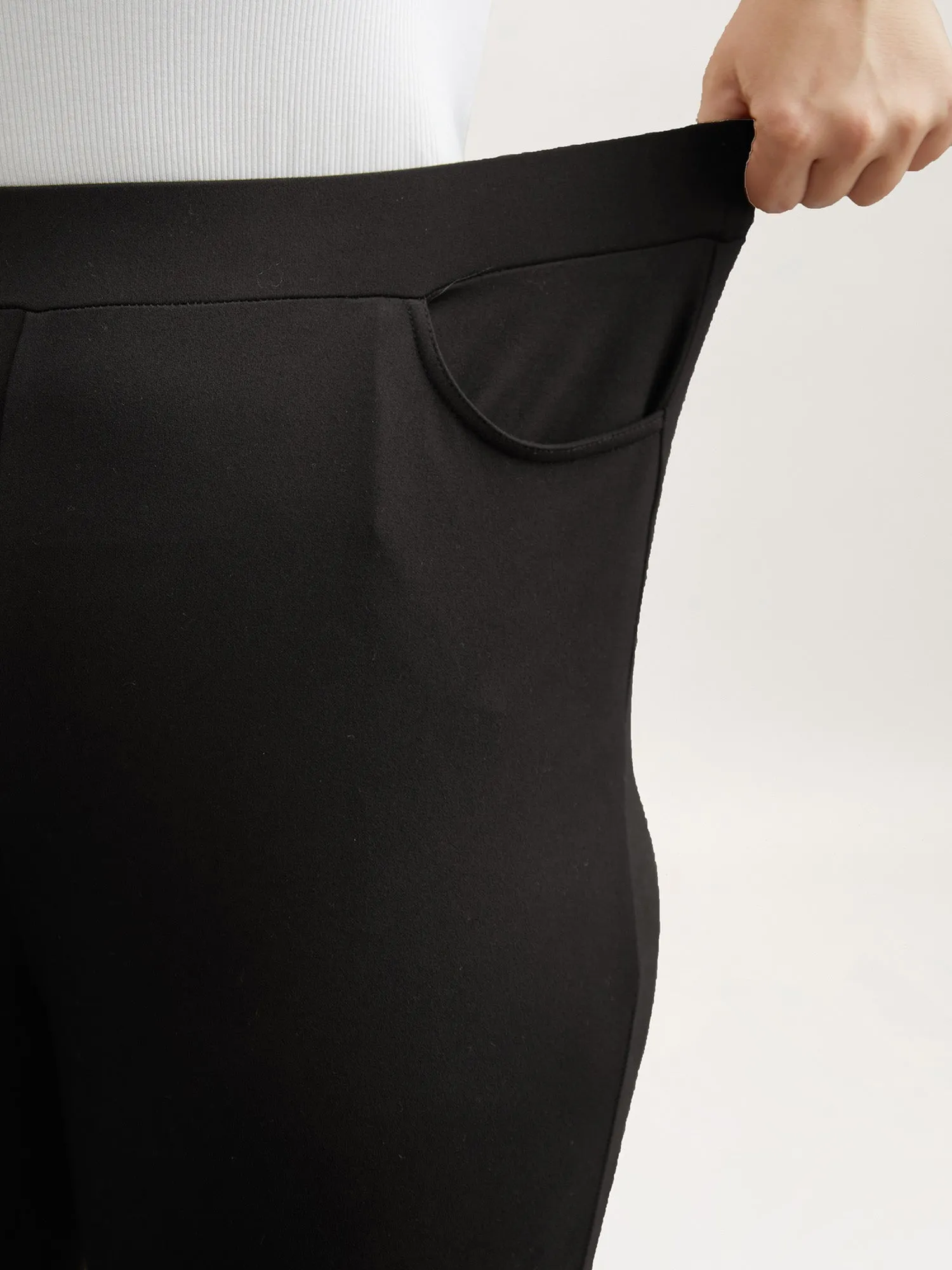 Button Detail Mid-Rise Skinny-Fit Pants sold by Bloomchic product image thumbnail 3
