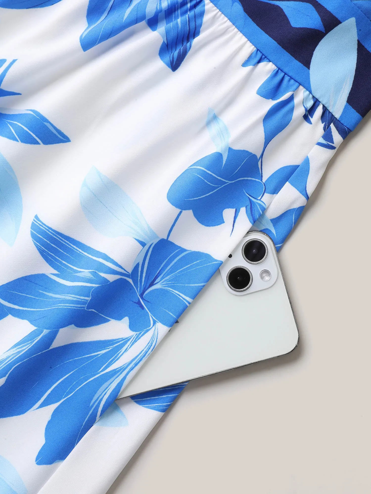 Positioned Floral Waist-Cinched Midi Dress sold by Bloomchic product image thumbnail 5