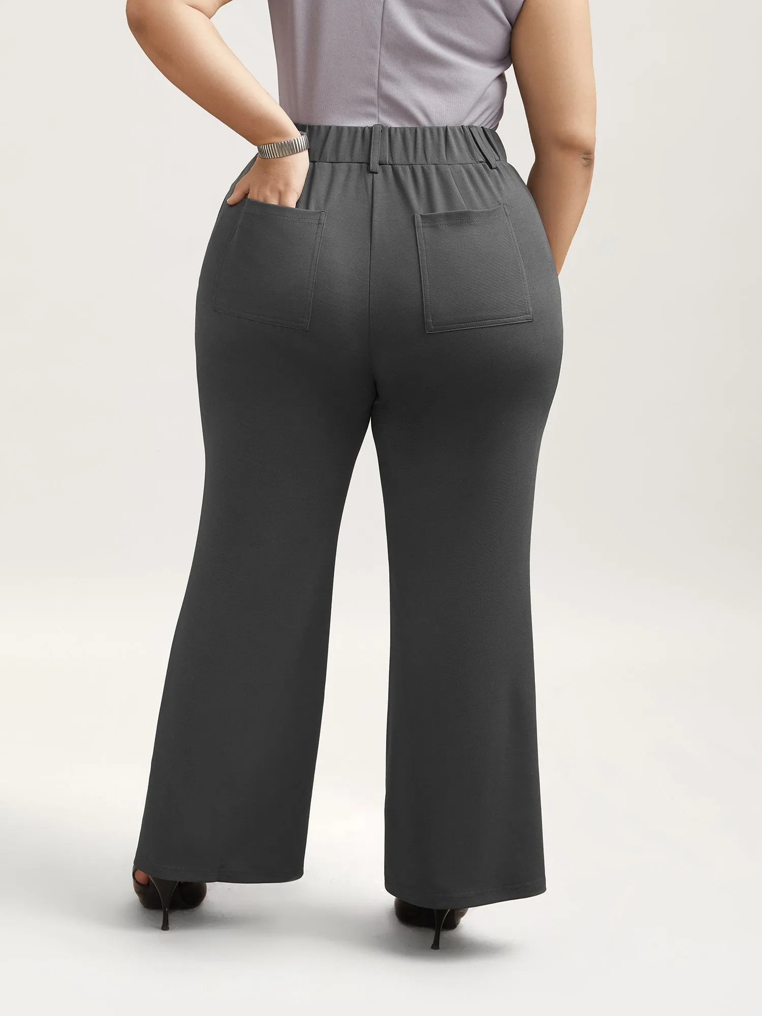 No-Waist Gap High Rise Flared Pants sold by Bloomchic product image thumbnail 5