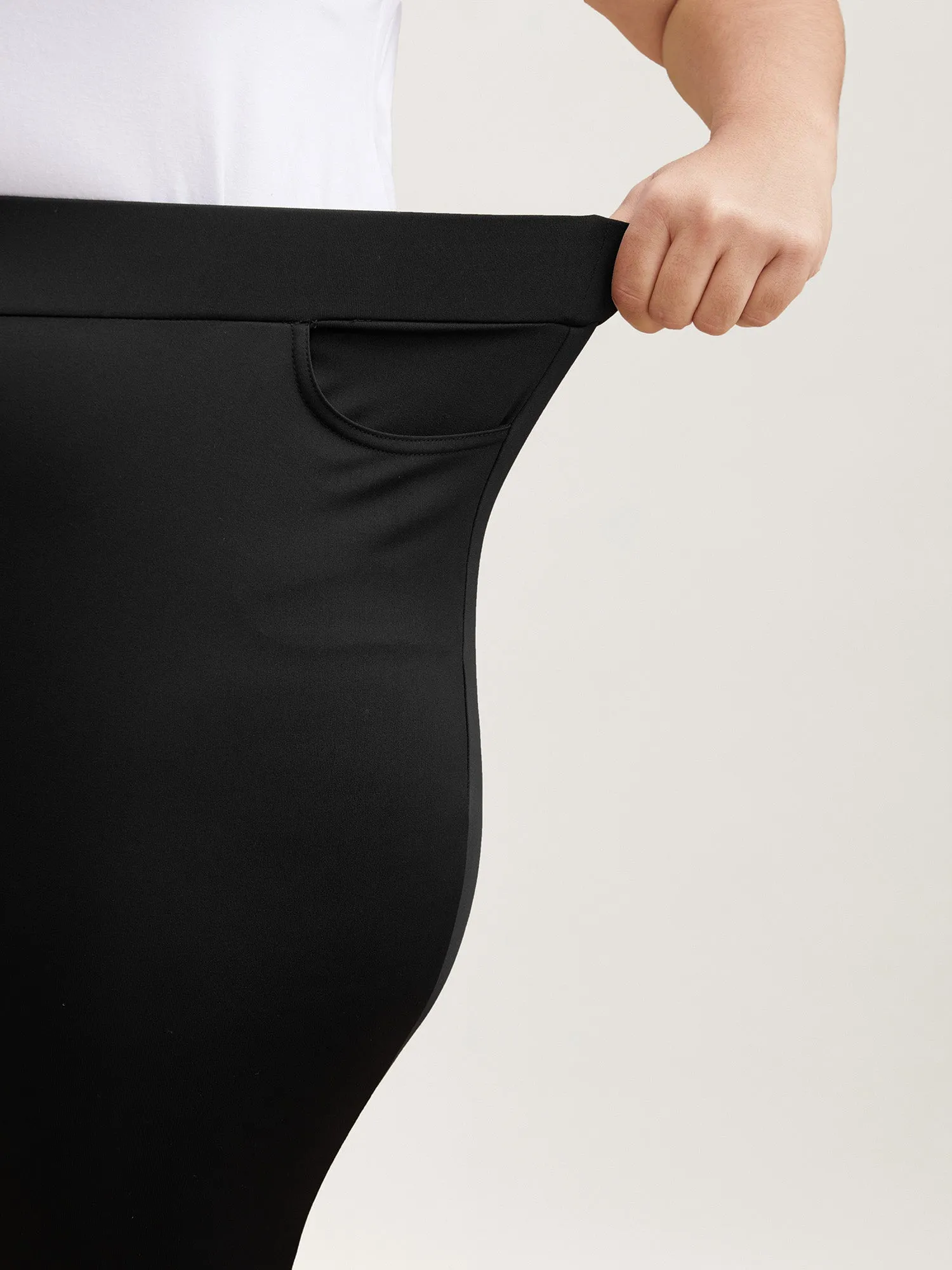 No-Waist Gap Lace Panel Skinny-Fit Pants sold by Bloomchic product image thumbnail 4