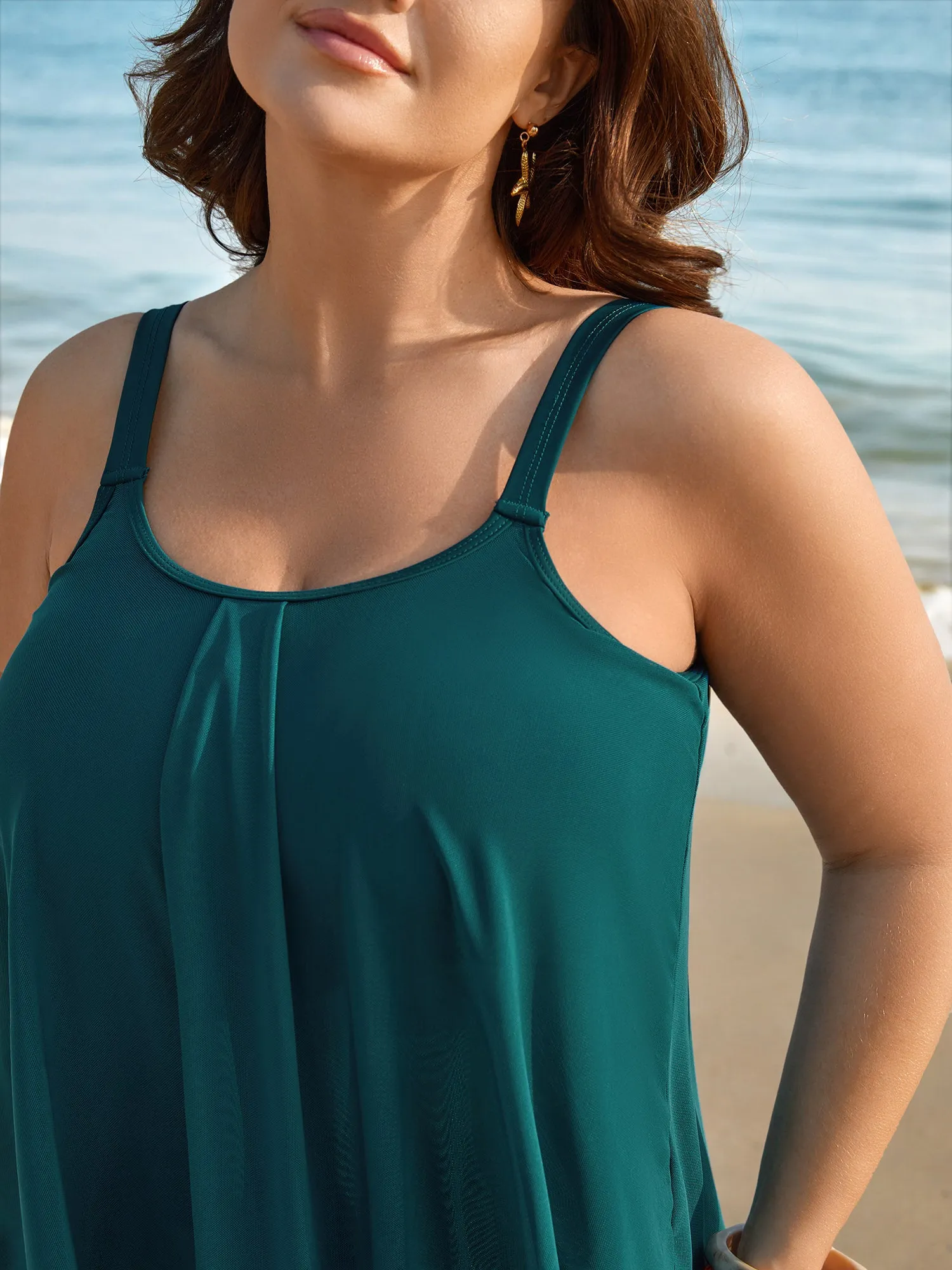 Layered Adjustable Straps Flared Swim Top sold by Bloomchic product image thumbnail 5
