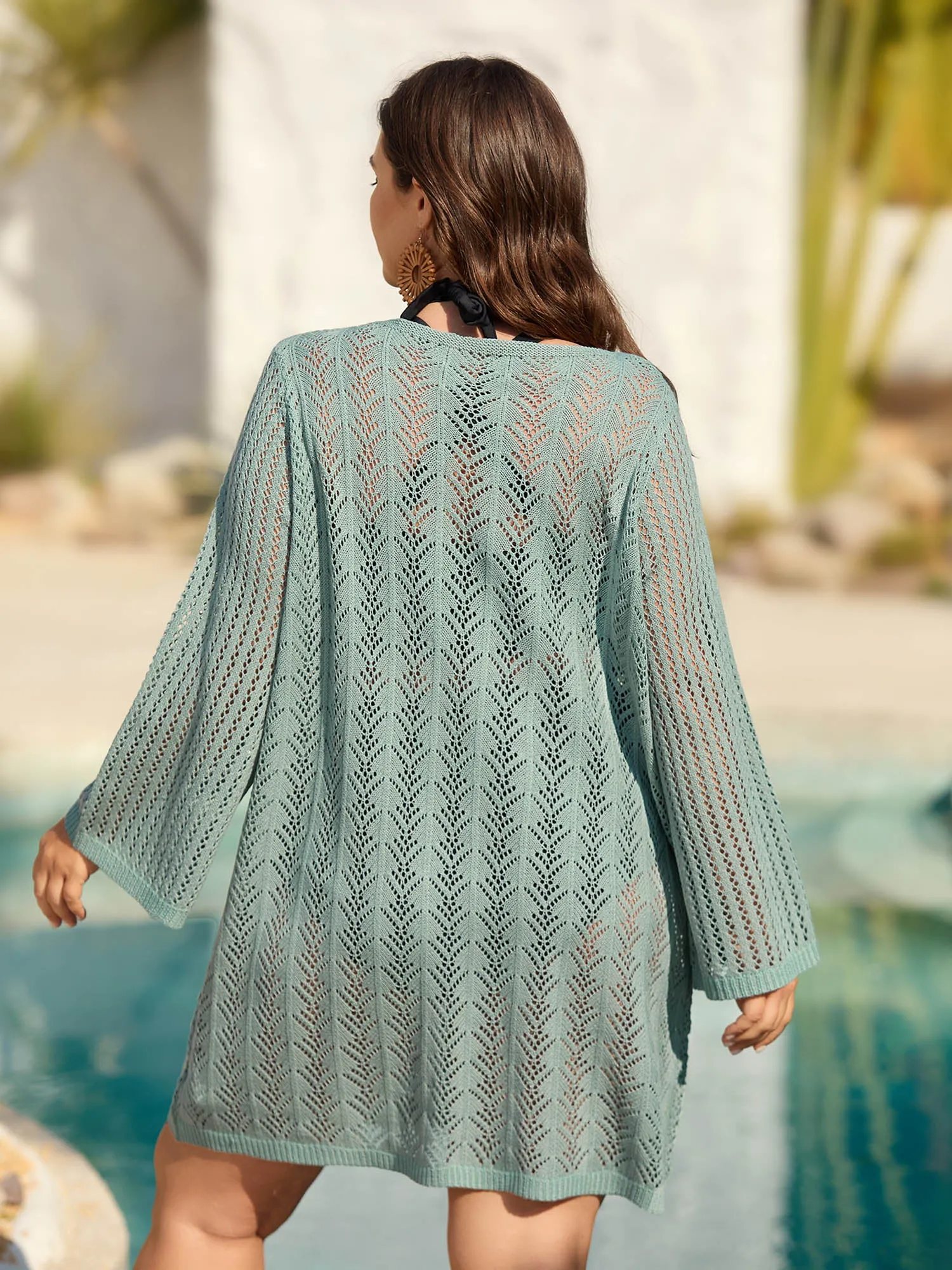 Cut-Out Mock Neck Swim Cover-Up sold by Bloomchic product image thumbnail 2